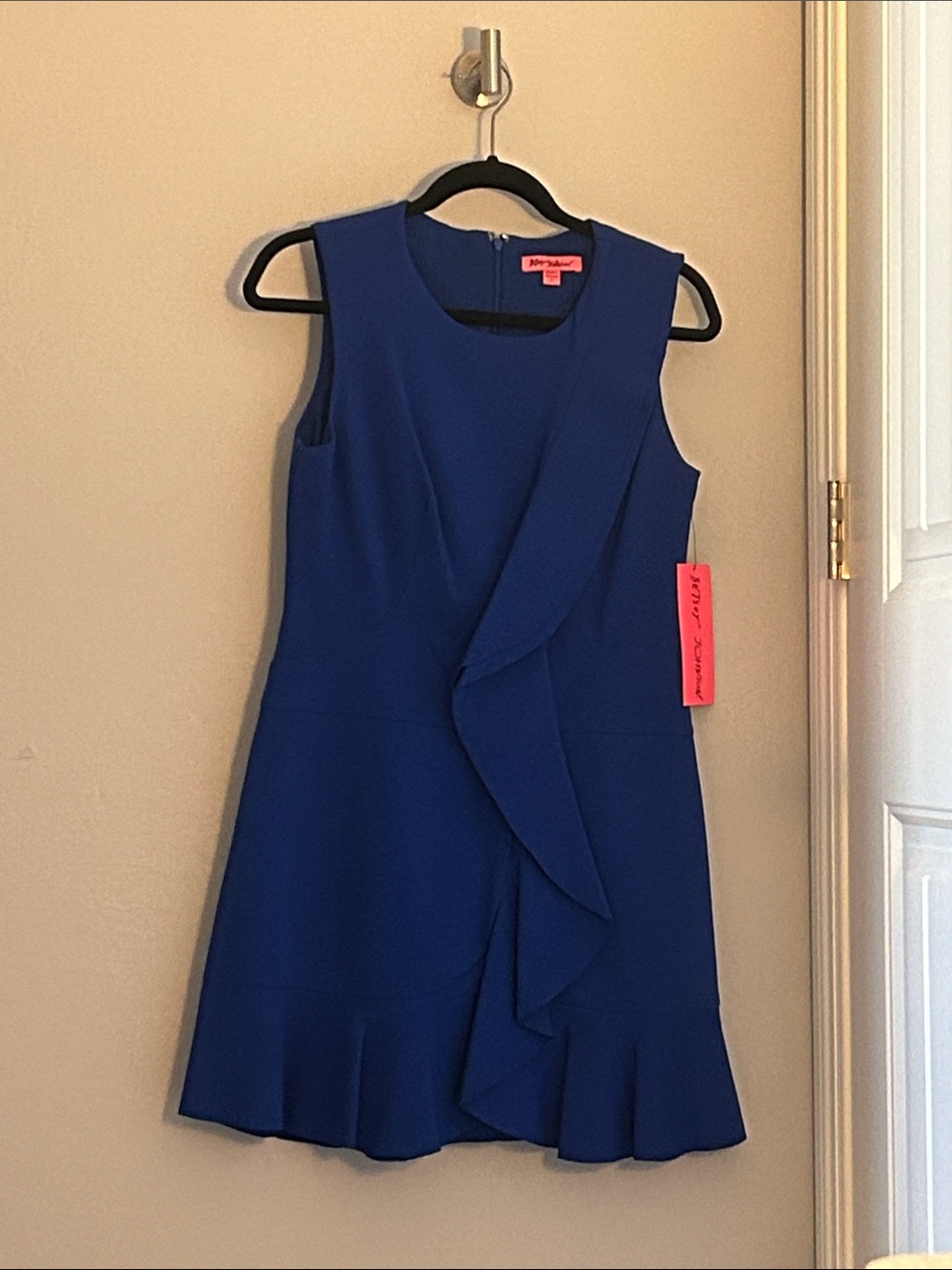 Betsy Johnson Blue Ruffle Sleeveless Dress